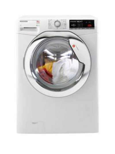 Hoover Dynamic Next Dxoa610Hc3 10Kg Load, 1600 Spin Washing Machine - White/Chrome Hoover Dynamic Next Dxoa610Hc3 10Kg Load, 1600 Spin Washing Machine - White/Chrome